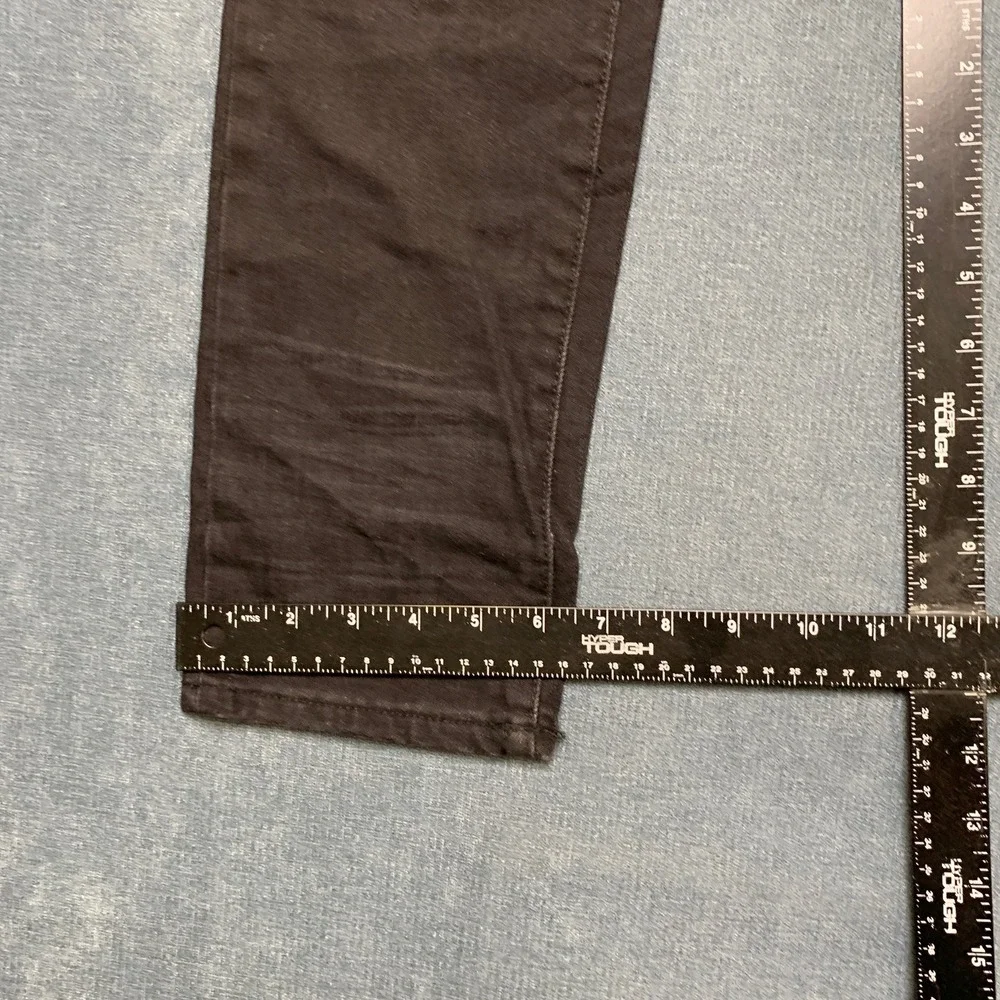 Aeropostale Skinny Taper Jeans Mens 28x32 Black Denim Distressed Dark Wash